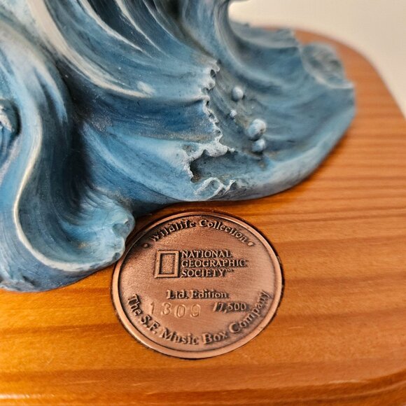 National Geographic Society Dolphin Wave By The San Francisco Music Box Co. - Picture 7 of 12